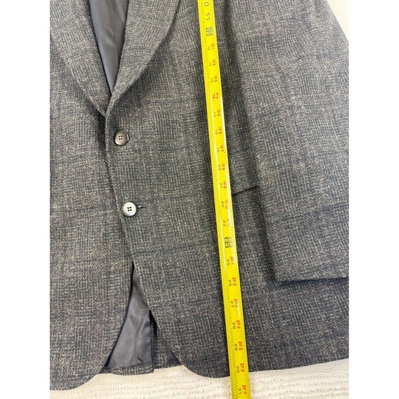 Strathmore Anderson-Little Richman  34 L Brothers Gray Plaid Wool Blazer Jacket - Picture 4 of 11